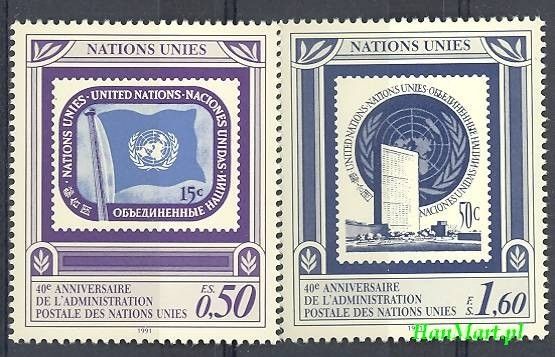 Znaczek Narody Zjednoczone Genewa 1991 Mi 206-207 Czyste **
