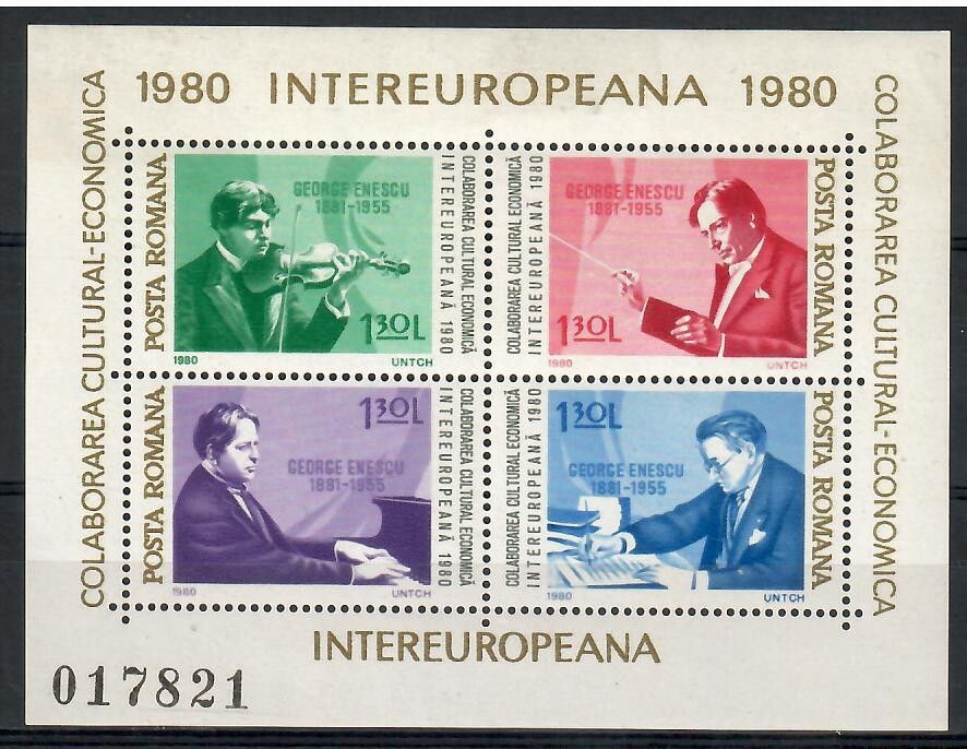 Znaczek Rumunia 1980 Mi bl 169 Czyste **