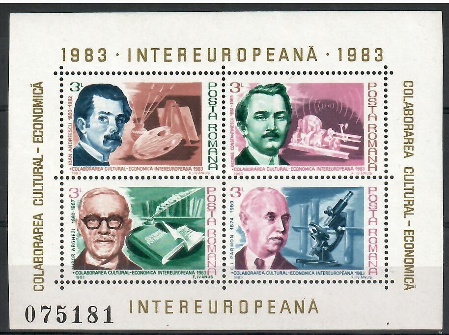 Znaczek Rumunia 1983 Mi bl 194 Czyste **