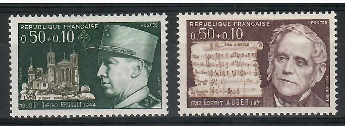 Znaczek Francja 1971 Mi 1741-1742 Czyste **