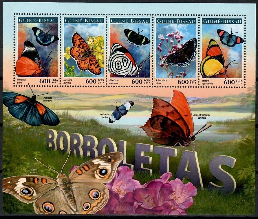 Znaczek Gwinea Bissau 2017 Mi ark 9158-9162 Czyste **