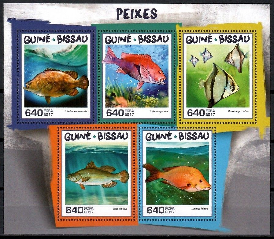 Znaczek Gwinea Bissau 2017 Mi ark 9565-9569 Czyste **