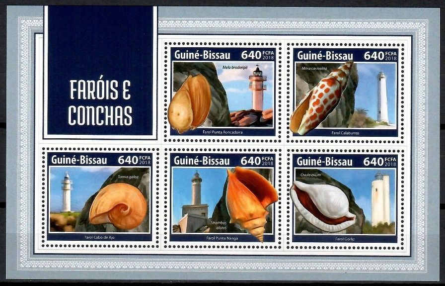 Znaczek Gwinea Bissau 2018 Mi ark 9738-9742 Czyste **