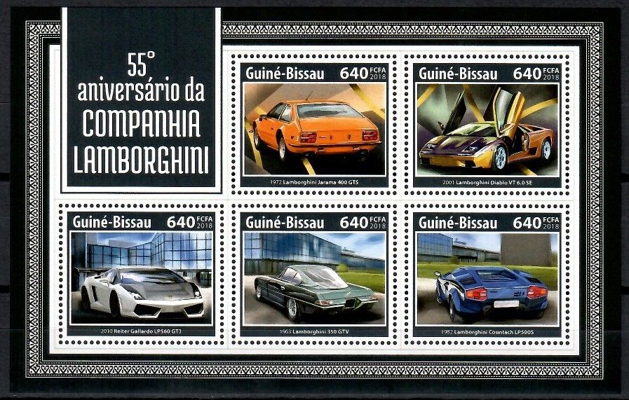 Znaczek Gwinea Bissau 2018 Mi ark 9756-9760 Czyste **