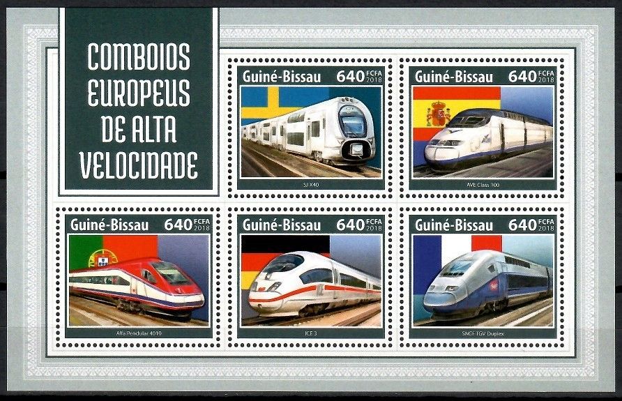 Znaczek Gwinea Bissau 2018 Mi ark 9768-9772 Czyste **