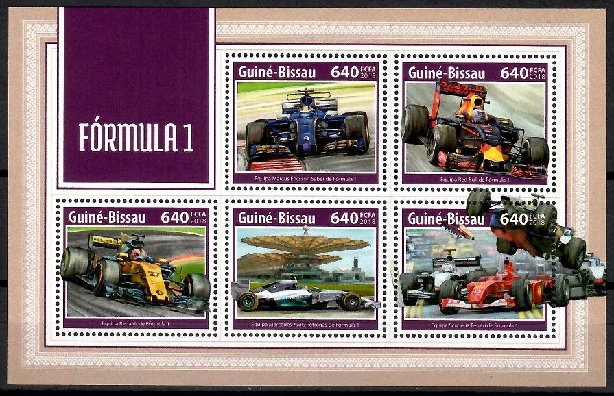 Znaczek Gwinea Bissau 2018 Mi ark 9792-9796 Czyste **