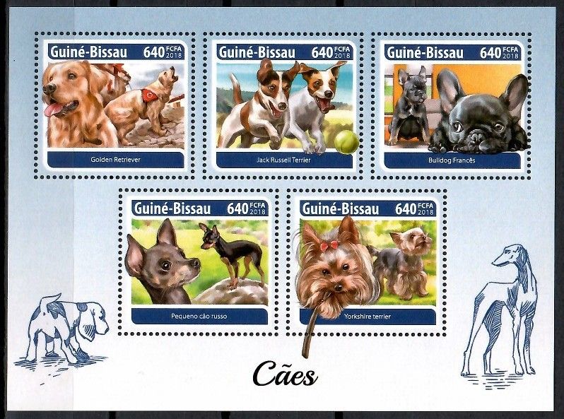 Znaczek Gwinea Bissau 2018 Mi ark 9840-9844 Czyste **