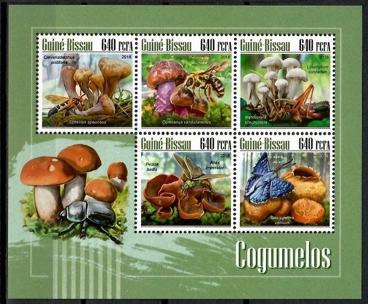 Znaczek Gwinea Bissau 2018 Mi ark 10167-10171 Czyste **