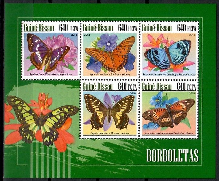 Znaczek Gwinea Bissau 2018 Mi ark 10173-10177 Czyste **