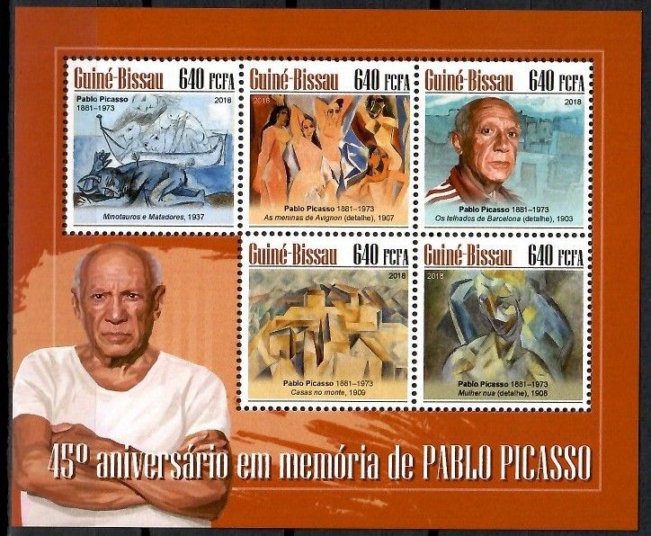 Znaczek Gwinea Bissau 2018 Mi ark 10203-10207 Czyste **