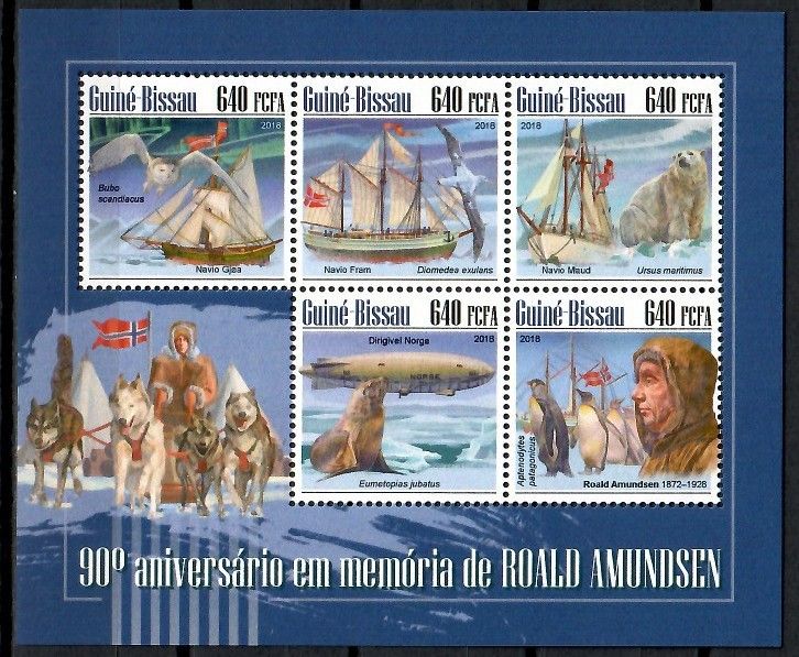 Znaczek Gwinea Bissau 2018 Mi ark 10209-10213 Czyste **