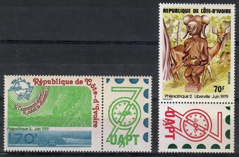 Znaczek Wybrzeże Kości Słoniowej 1979 Mi zf 600-601 Czyste **