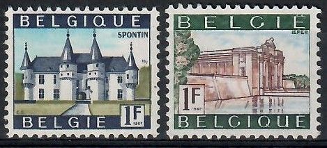 Znaczek Belgia 1967 Mi 1480-1481x Czyste **