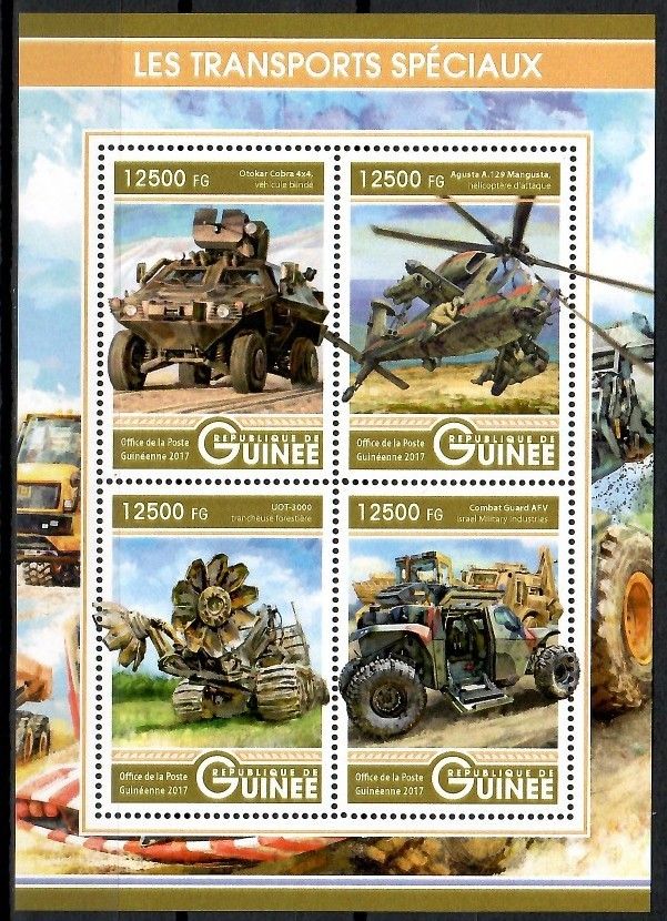 Znaczek Gwinea 2017 Mi ark 12366-12369 Czyste **