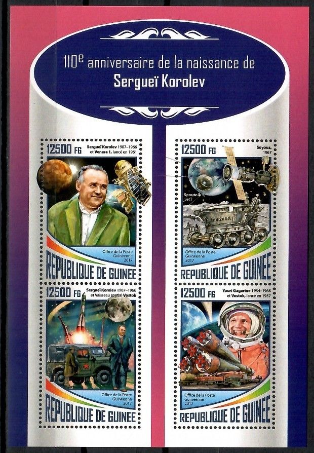 Znaczek Gwinea 2017 Mi ark 12725-12728 Czyste **