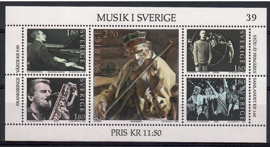 Znaczek Szwecja 1983 Mi bl 11 Czyste **