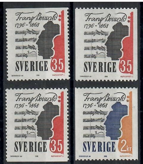 Znaczek Szwecja 1968 Mi 601C,Do,Du-602C Czyste **