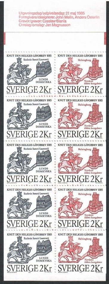 Znaczek Szwecja 1985 Mi mh 106 Czyste **