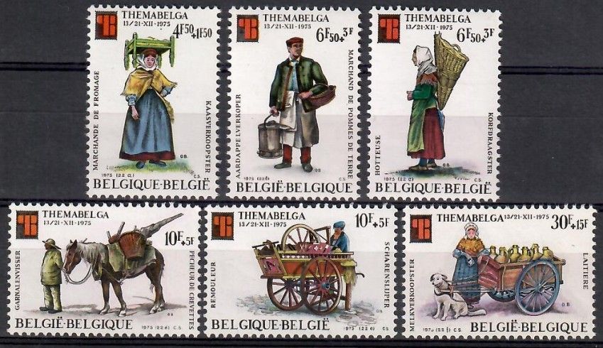 Znaczek Belgia 1975 Mi 1841-1846 Czyste **