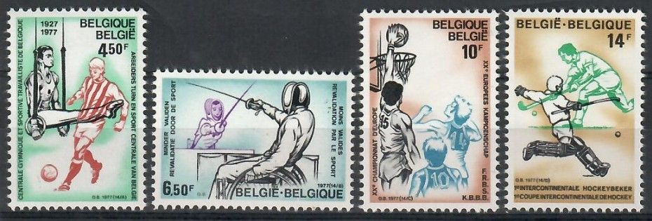 Znaczek Belgia 1977 Mi 1915-1918 Czyste **