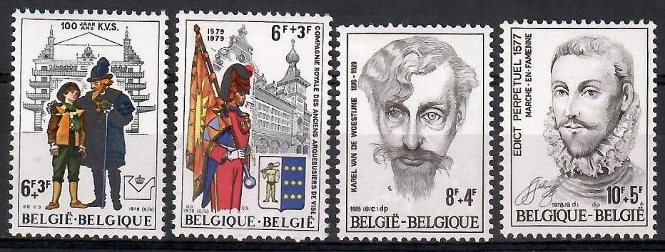 Znaczek Belgia 1978 Mi 1945-1948 Czyste **