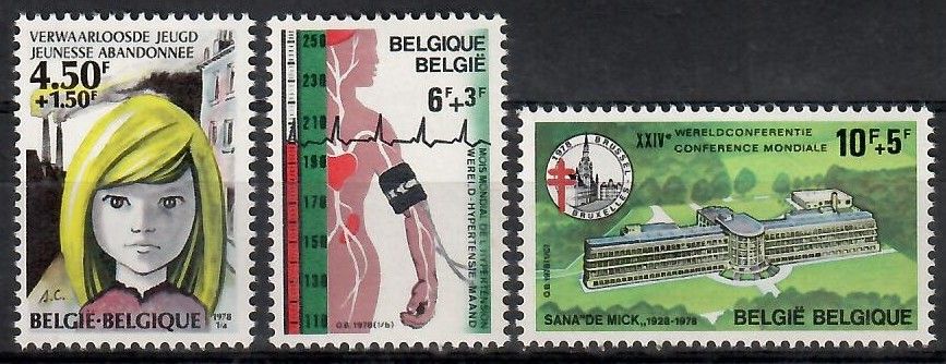 Znaczek Belgia 1978 Mi 1933-1935 Czyste **