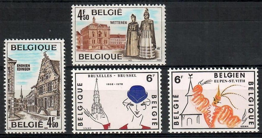 Znaczek Belgia 1978 Mi 1959-1962 Czyste **