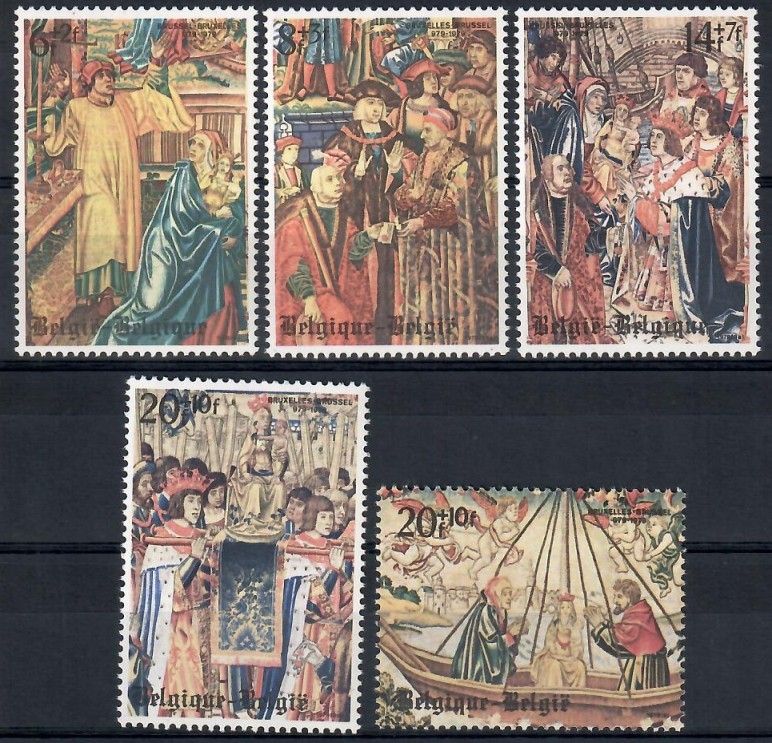 Znaczek Belgia 1979 Mi 1984-1988 Czyste **