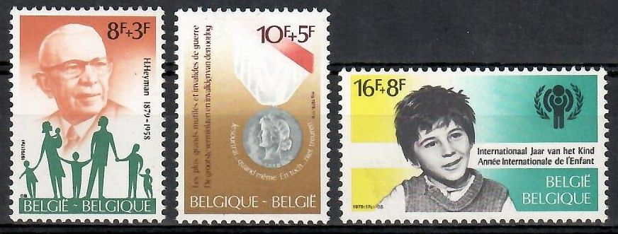 Znaczek Belgia 1979 Mi 2007-2009 Czyste **