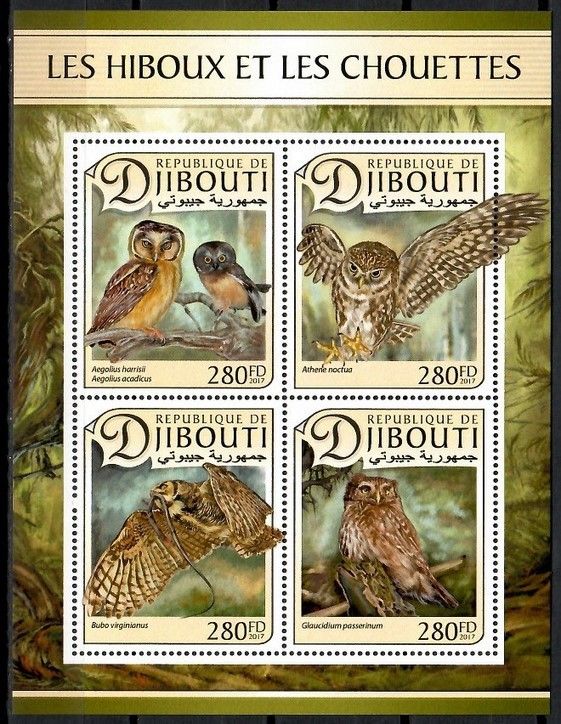 Znaczek Dżibuti 2017 Mi ark 1478-1481 Czyste **