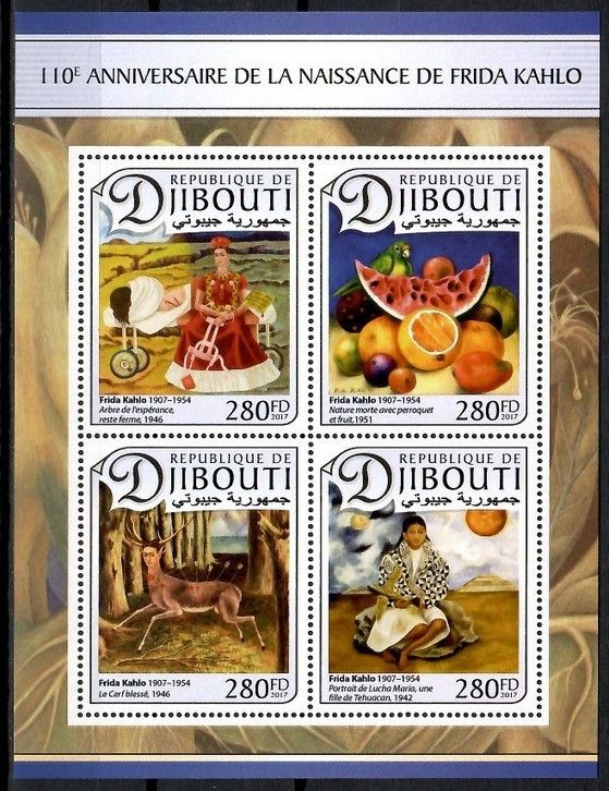 Znaczek Dżibuti 2017 Mi ark 1523-1526 Czyste **