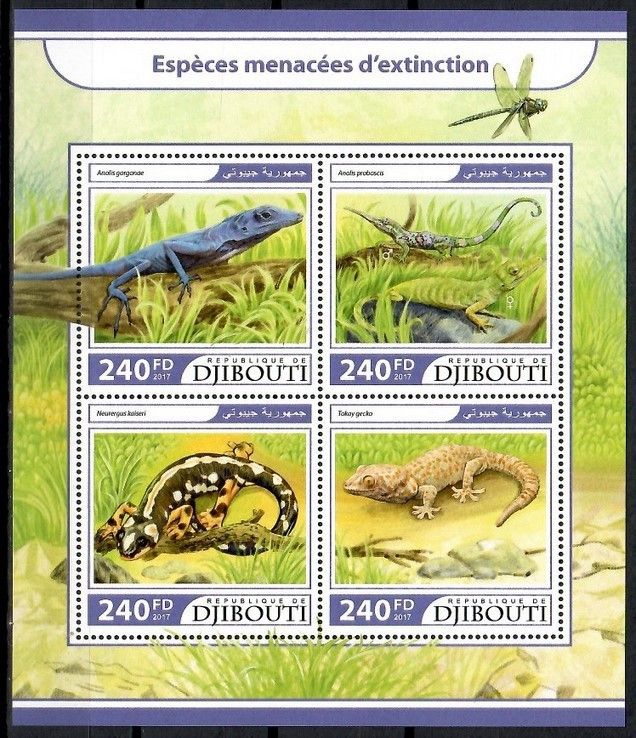 Znaczek Dżibuti 2017 Mi ark 1563-1566 Czyste **