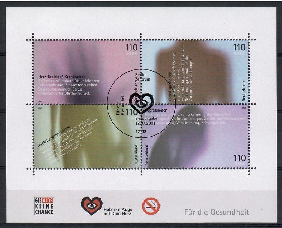 Znaczek Niemcy 2001 Mi abo bl 54 Stemplowane