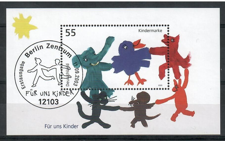 Znaczek Niemcy 2003 Mi abo bl 64 Stemplowane