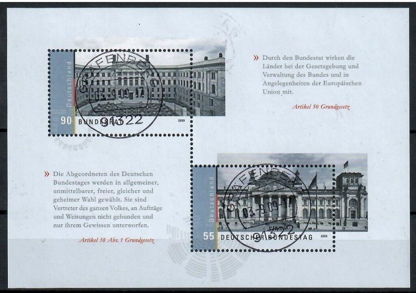 Znaczek Niemcy 2009 Mi abo bl 76 Stemplowane