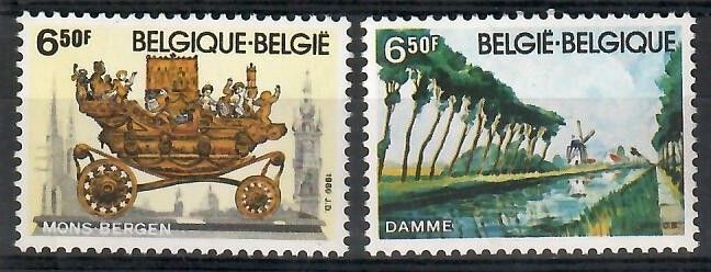 Znaczek Belgia 1980 Mi 2027-2028 Czyste **
