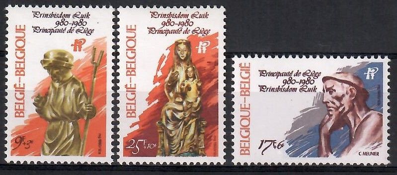 Znaczek Belgia 1980 Mi 2039-2041 Czyste **