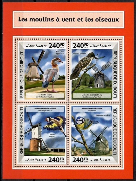 Znaczek Dżibuti 2017 Mi ark 1856-1859 Czyste **