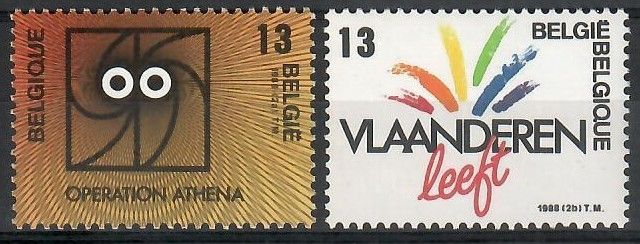 Znaczek Belgia 1988 Mi 2329-2330 Czyste **