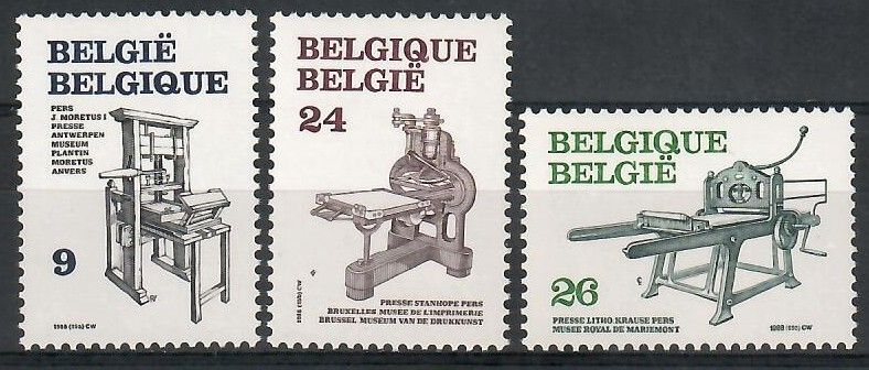 Belgia 1988 Mi 2361-2363 Czyste **
