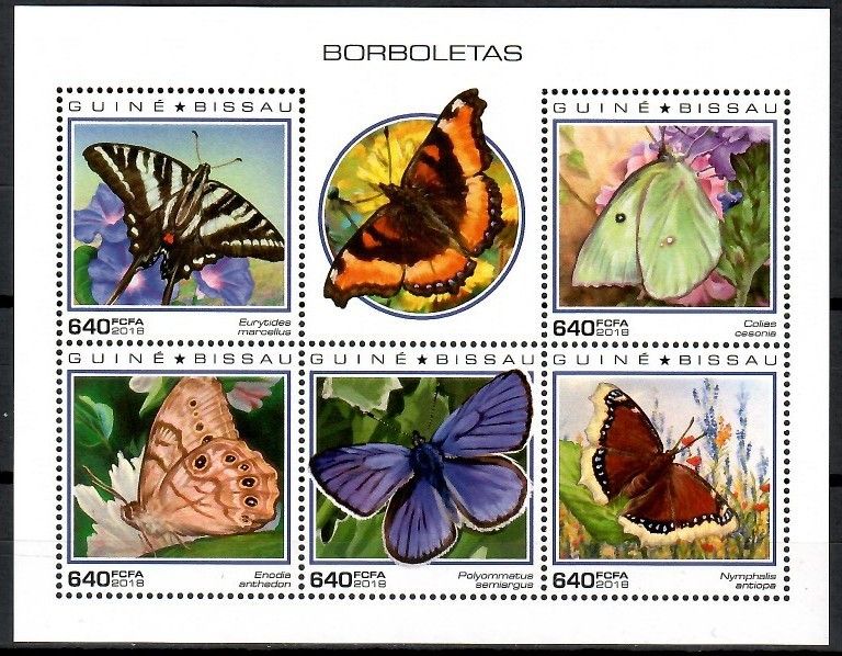 Znaczek Gwinea Bissau 2018 Mi ark 10239-10243 Czyste **