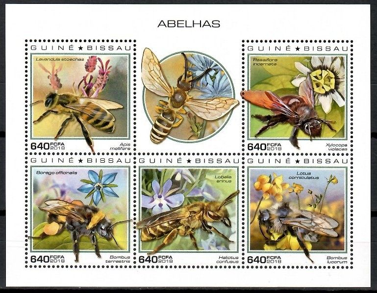 Znaczek Gwinea Bissau 2018 Mi ark 10245-10249 Czyste **