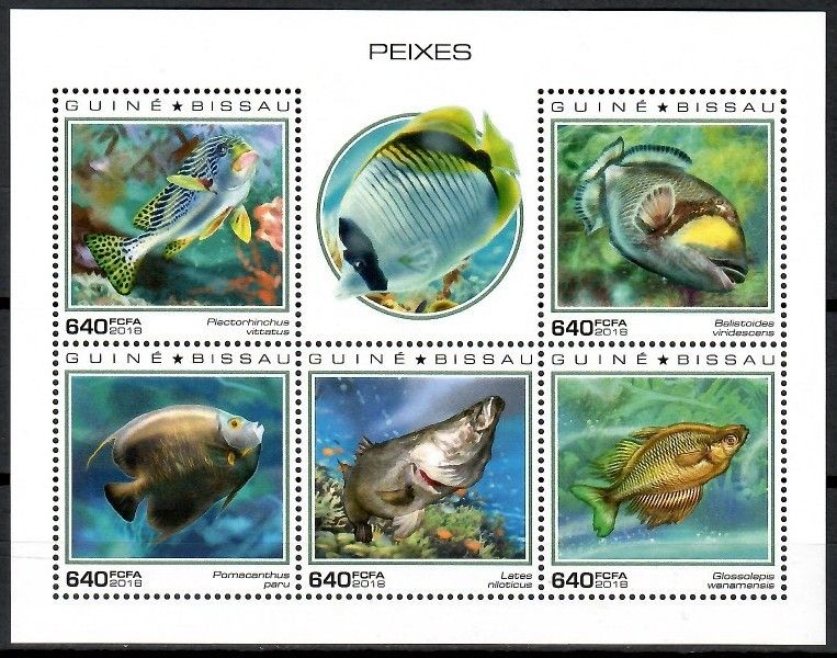 Znaczek Gwinea Bissau 2018 Mi ark 10251-10255 Czyste **