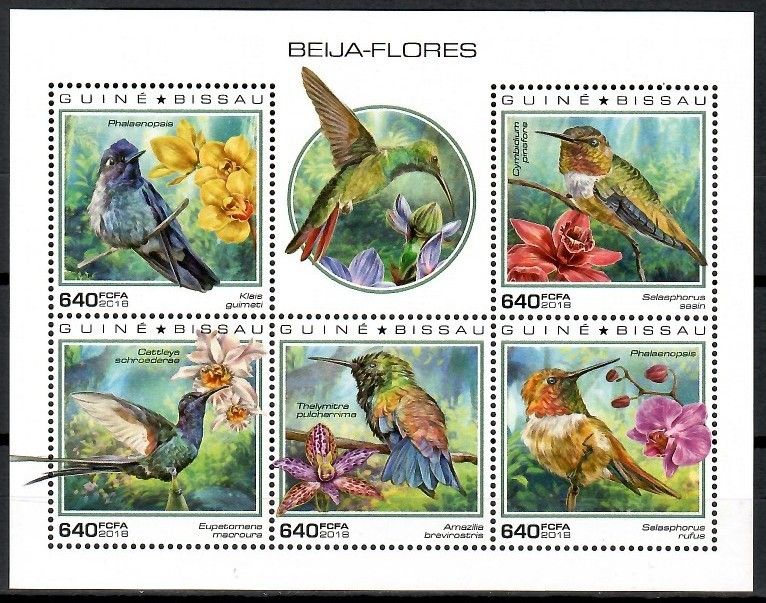 Znaczek Gwinea Bissau 2018 Mi ark10269-10273 Czyste **