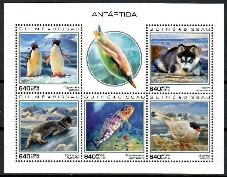 Znaczek Gwinea Bissau 2018 Mi ark 10275-10279 Czyste **