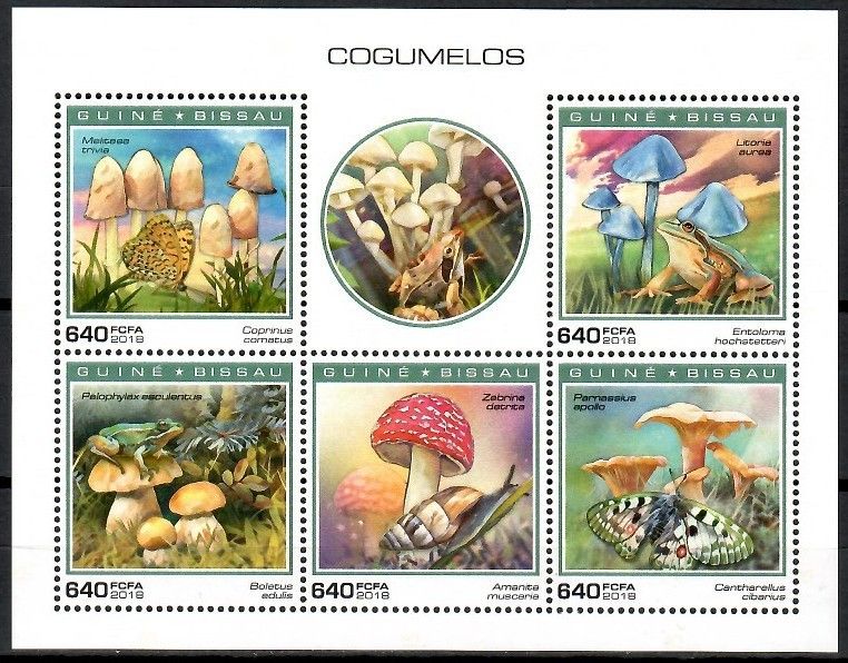 Znaczek Gwinea Bissau 2018 Mi ark 10293-10297 Czyste **