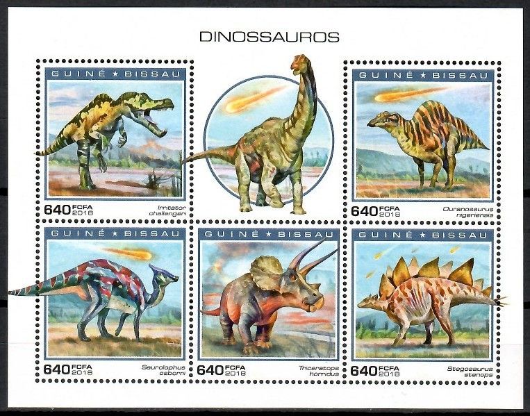 Znaczek Gwinea Bissau 2018 Mi ark 10299-10303 Czyste **