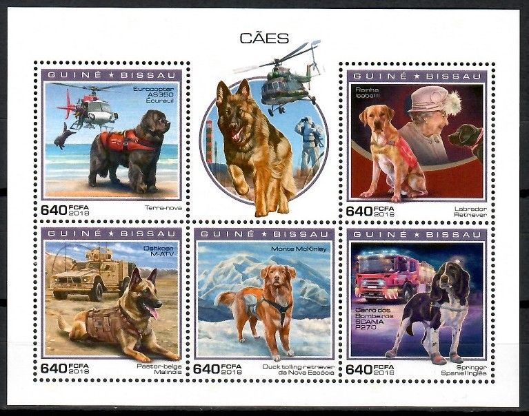 Znaczek Gwinea Bissau 2018 Mi ark 10323-10327 Czyste **