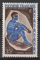 Znaczek Polinezja Francuska 1968 Mi 79 Czyste **