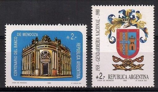 Znaczek Argentyna 1988 Mi 1930-1931 Czyste **